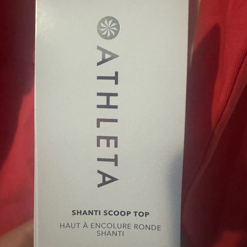 NWT Athleta Size Small Shanti Scoop Top Red - Picture 6 of 6